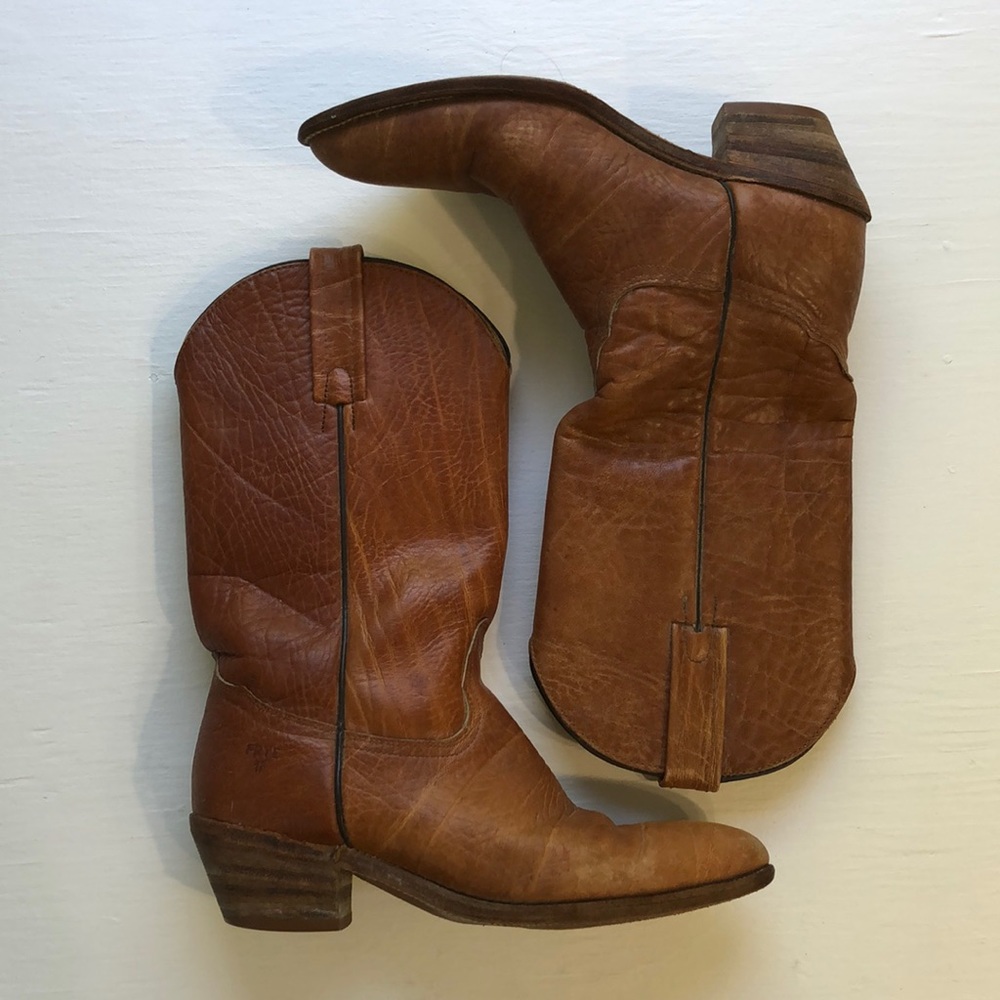 Frye Brown Leather Women's Boots - Picture 2 of 8